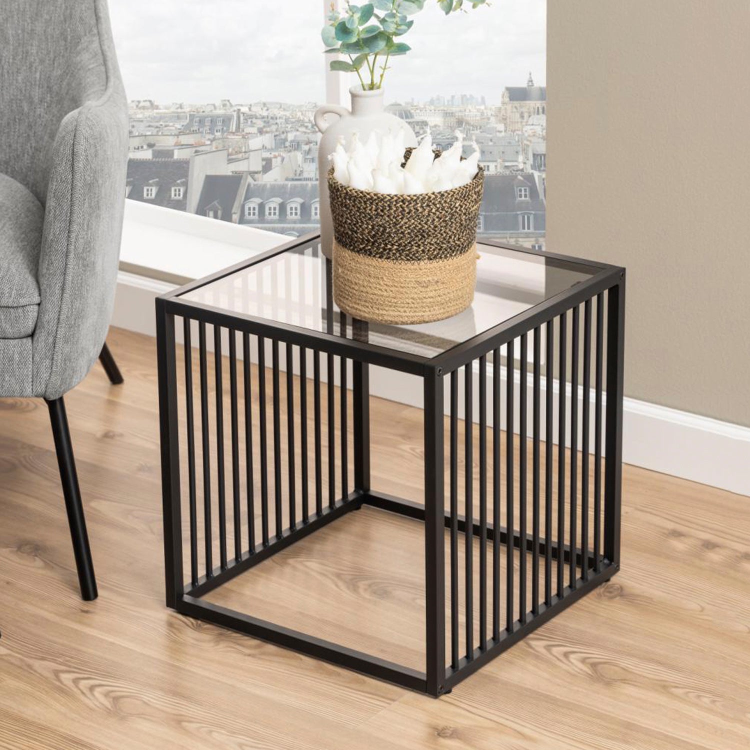 Mesa Lateral Liverpool 40 cm Negra