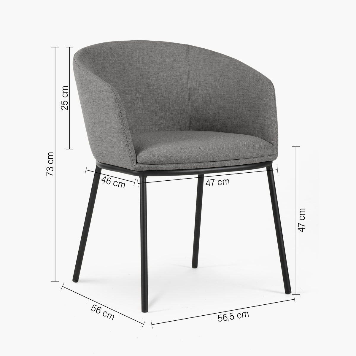 Silla diseño Home Office Anton Gris