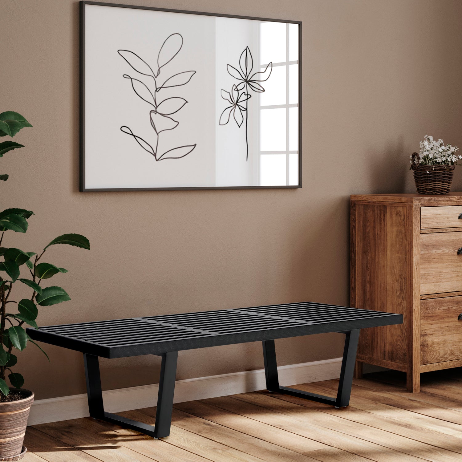Banca de Madera Nelson Negra