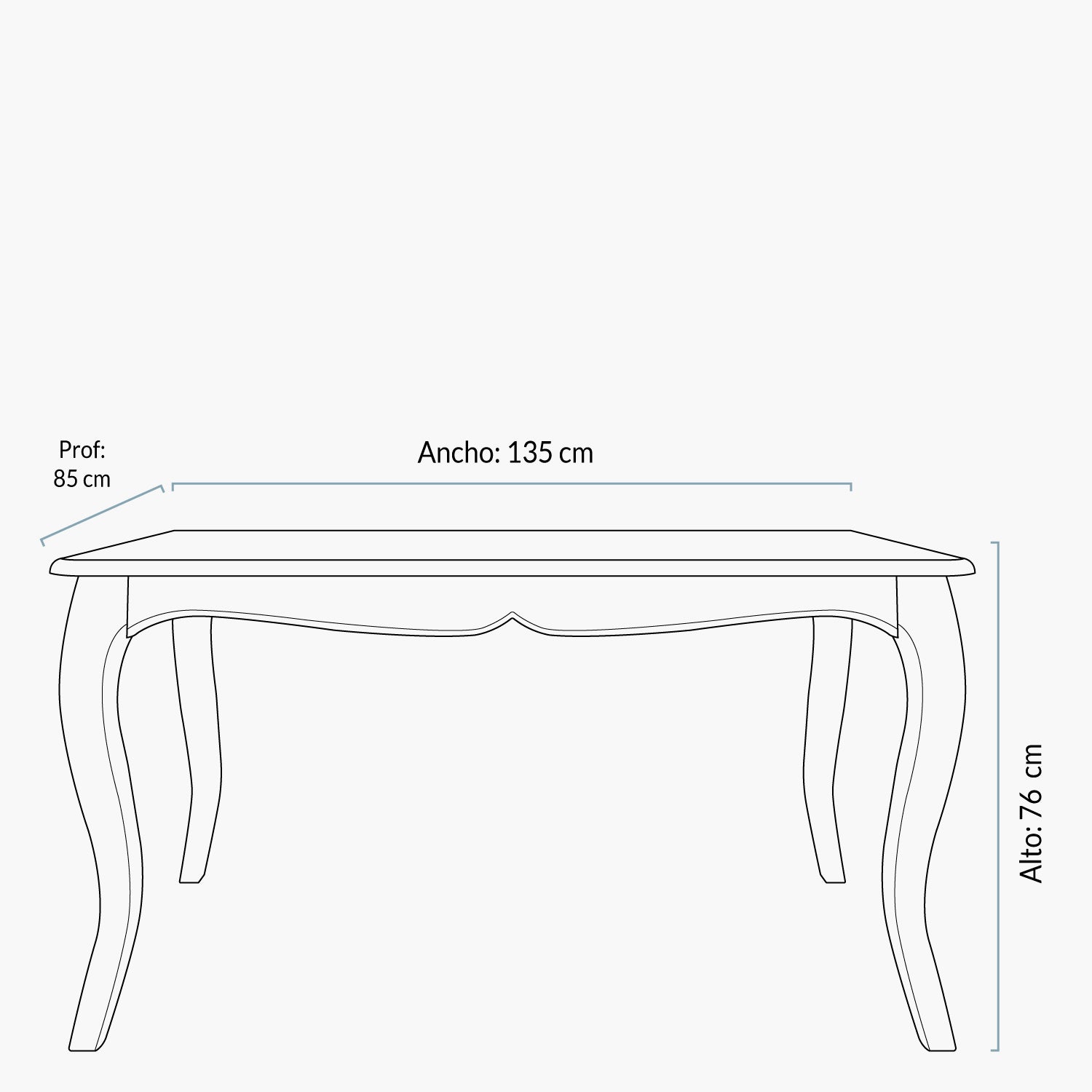 Mesa Comedor Olmo Natural 135