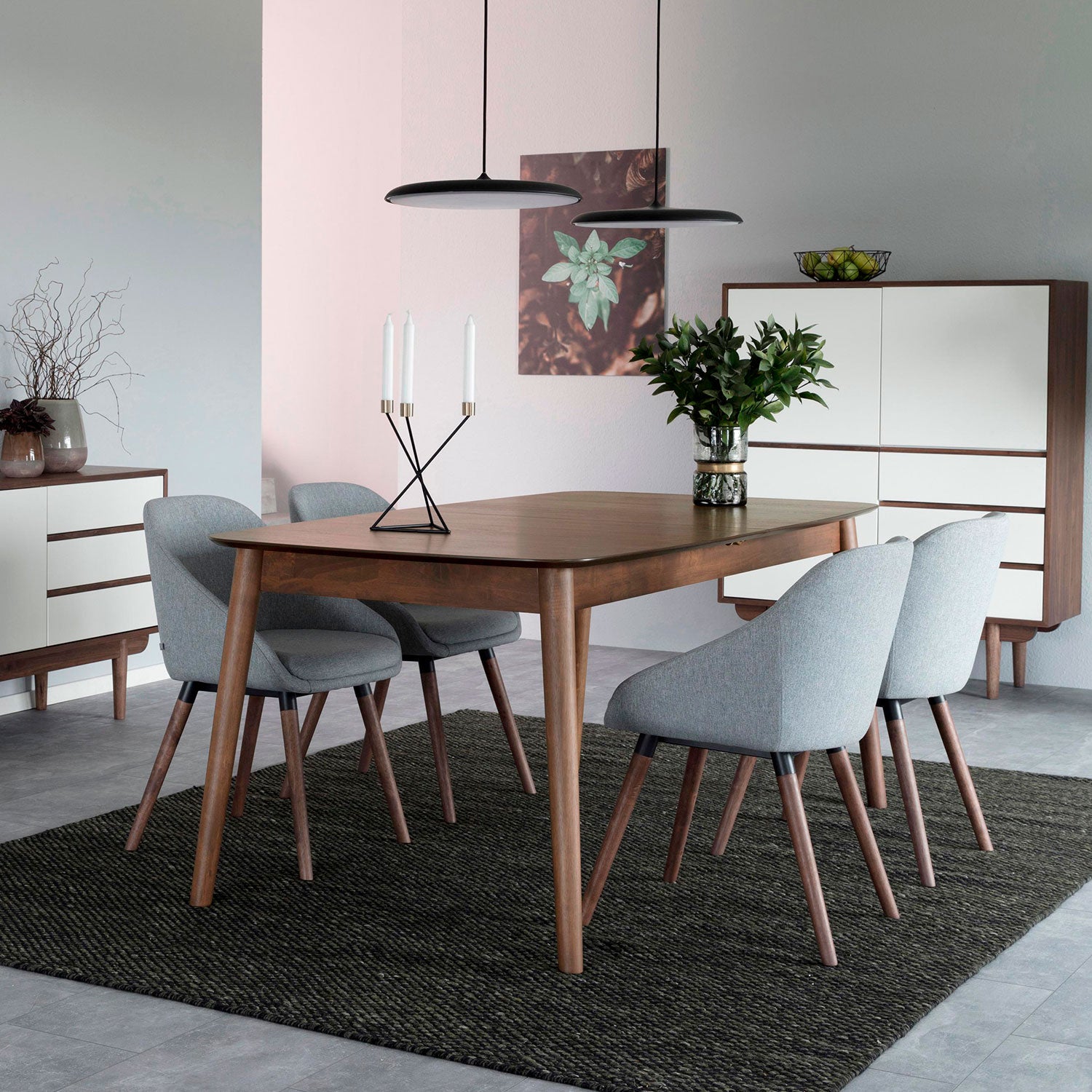 Mesa de Comedor Extensible Montreux Nogal