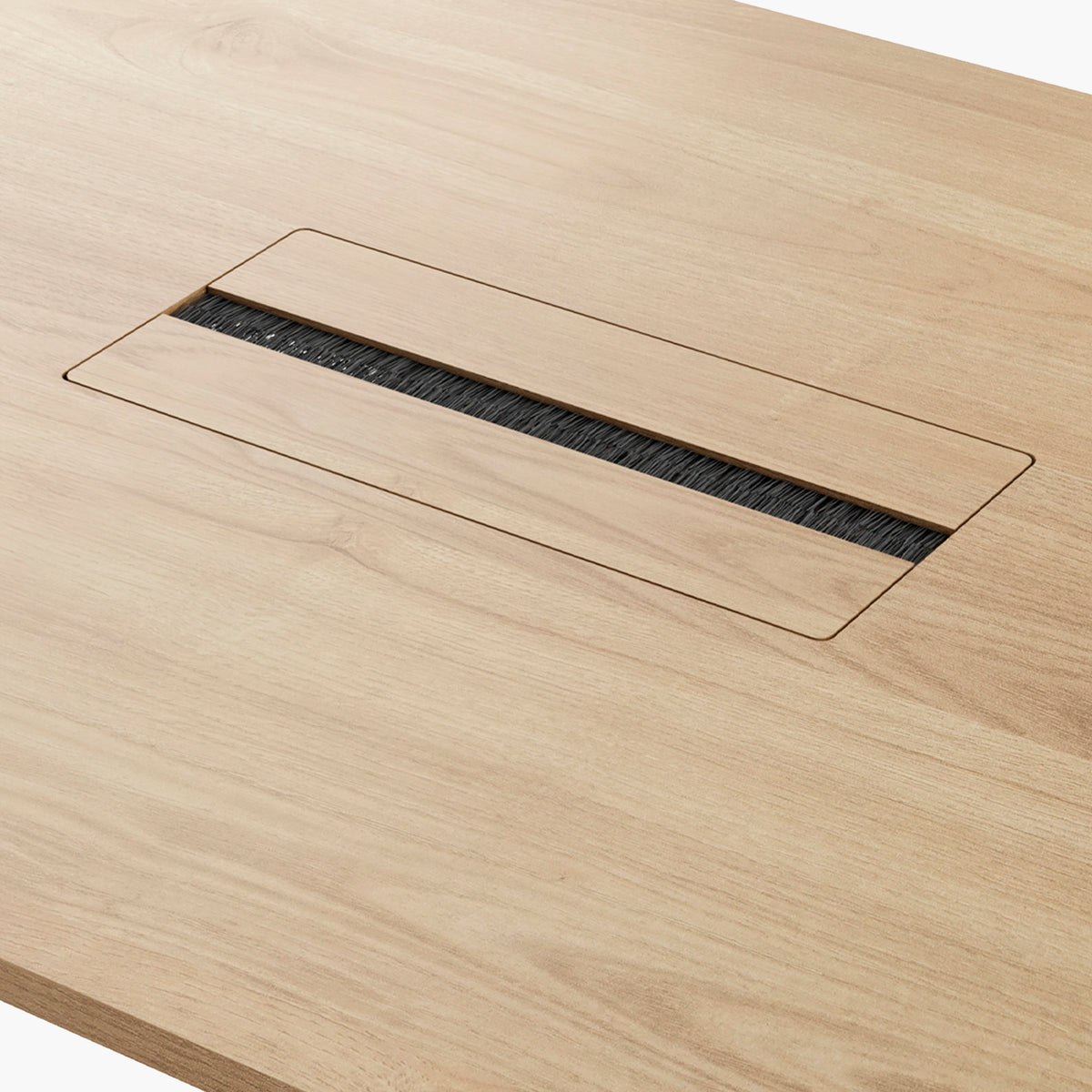 Mesa de Juntas Space con Pasacables 220 x 110 cm Natura/Blanco