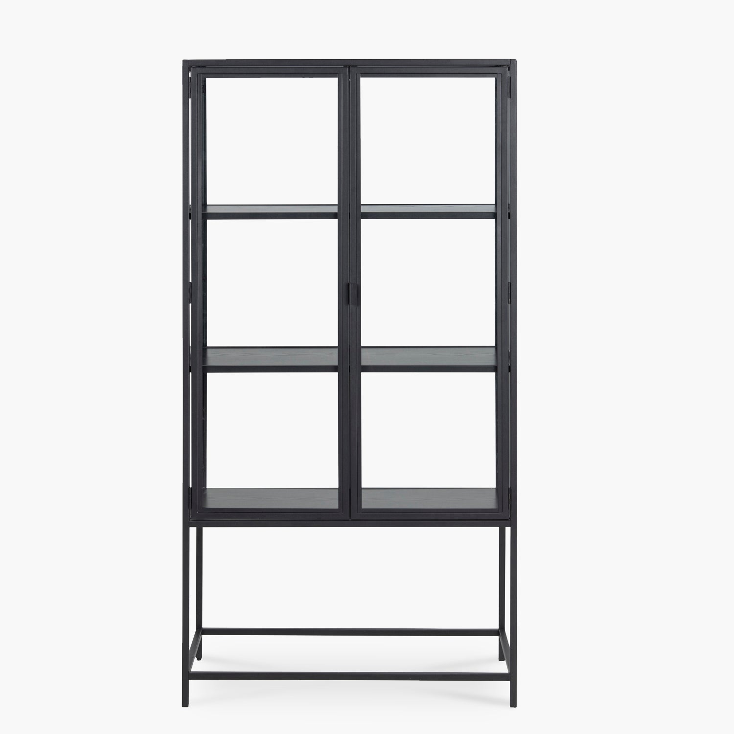 Vitrina Alta con Vidrio Seaford Negra
