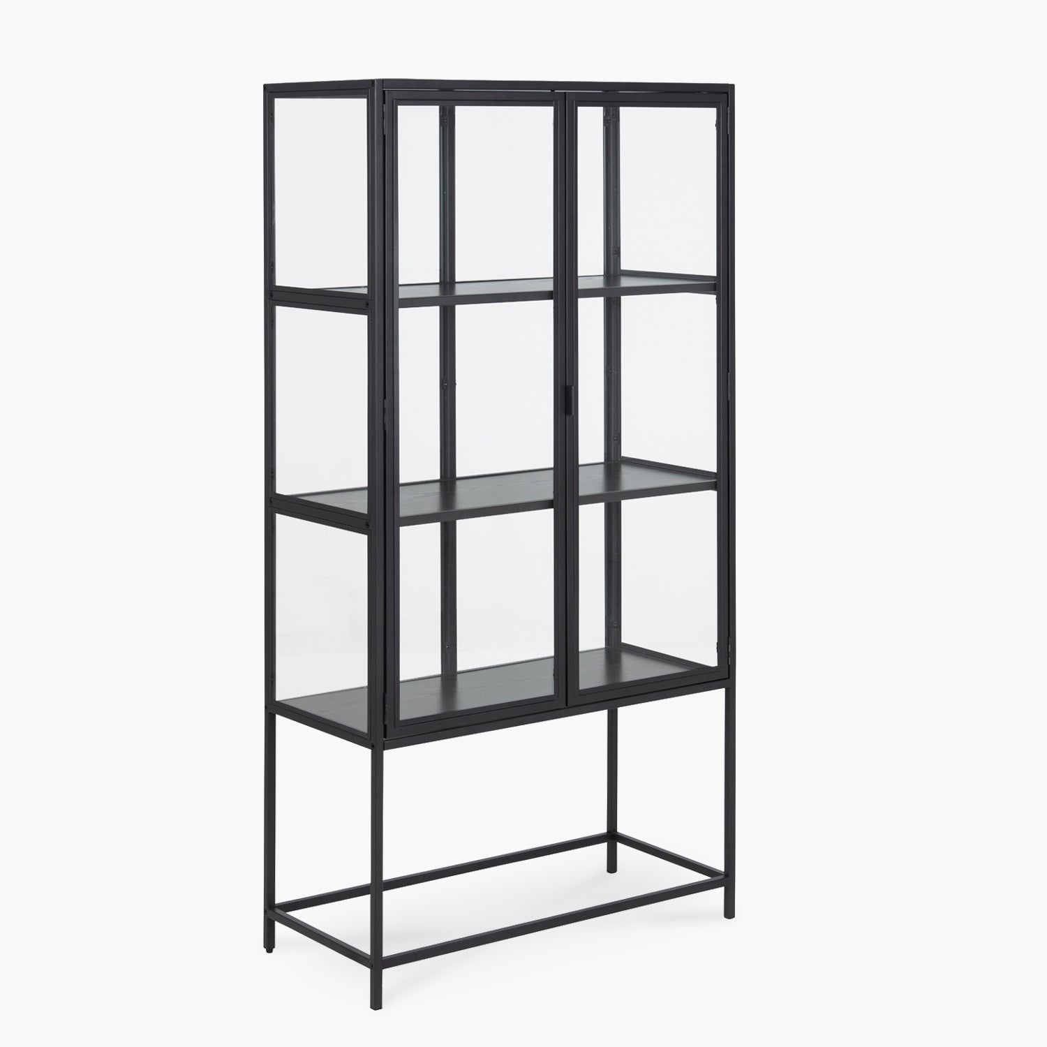 Vitrina Alta con Vidrio Seaford Negra