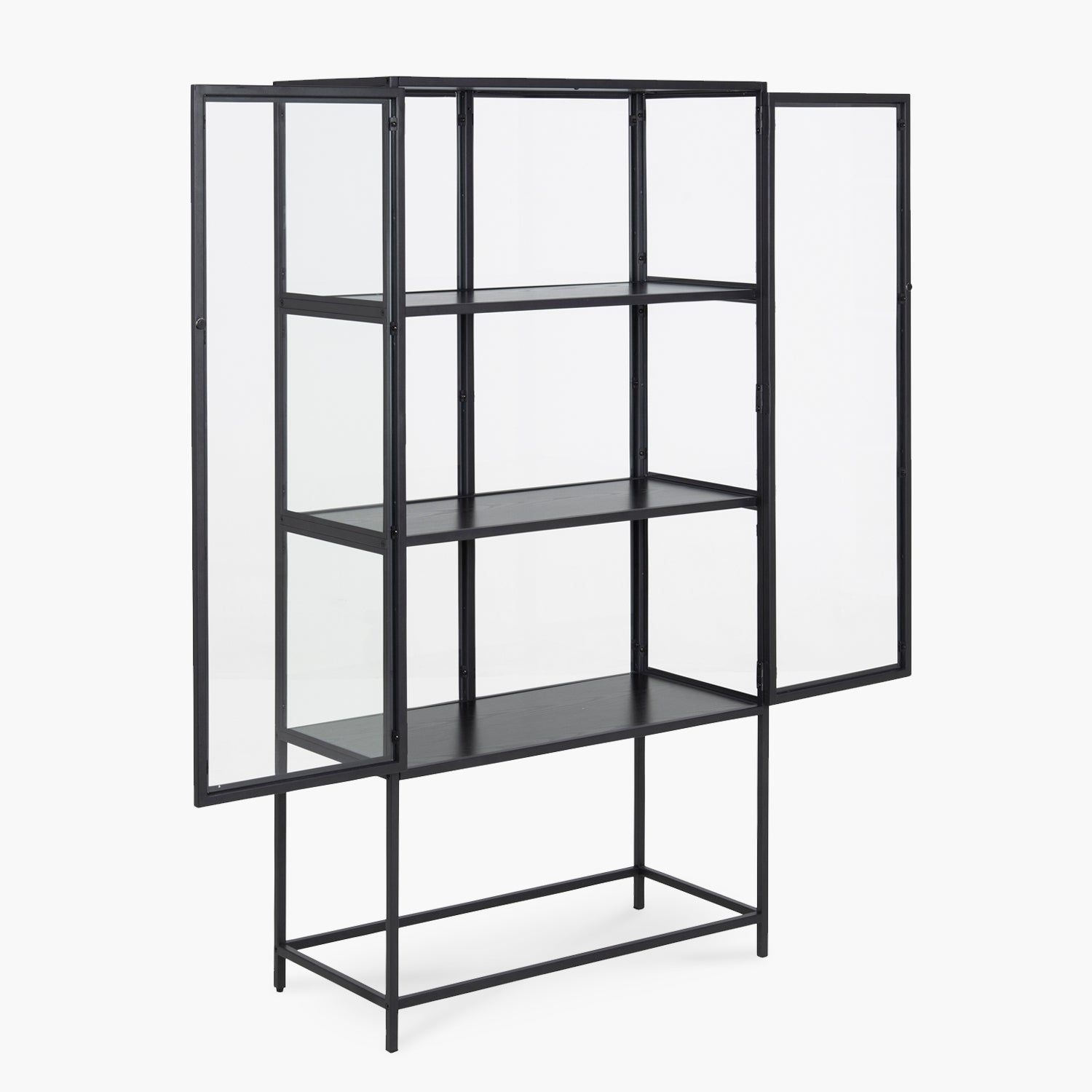 Vitrina Alta con Vidrio Seaford Negra