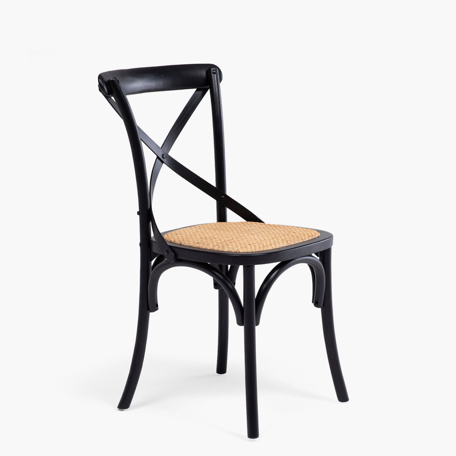 Silla Madera Tradition Rattan Negro
