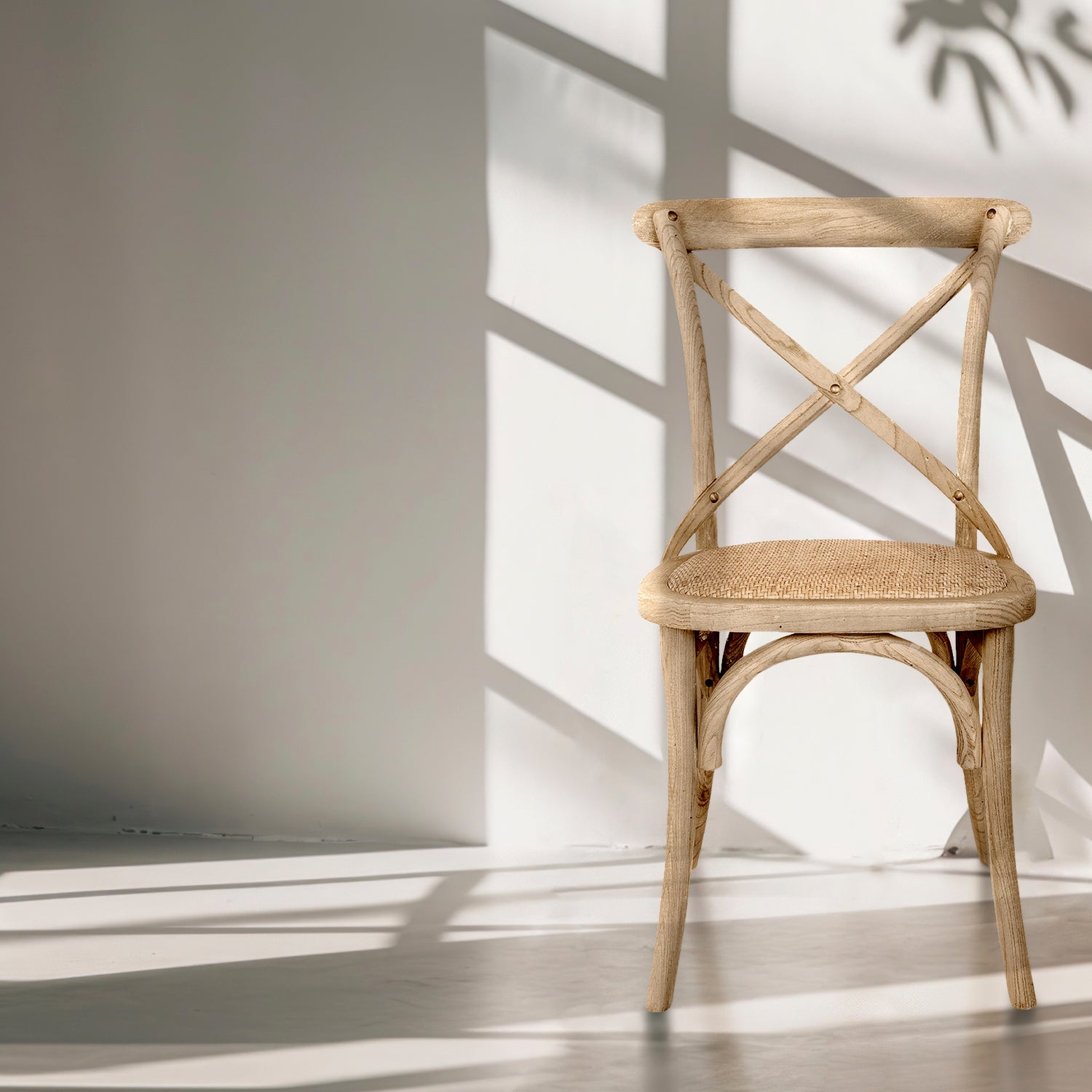Silla Madera Crossback Tradition Rattan Olmo natural