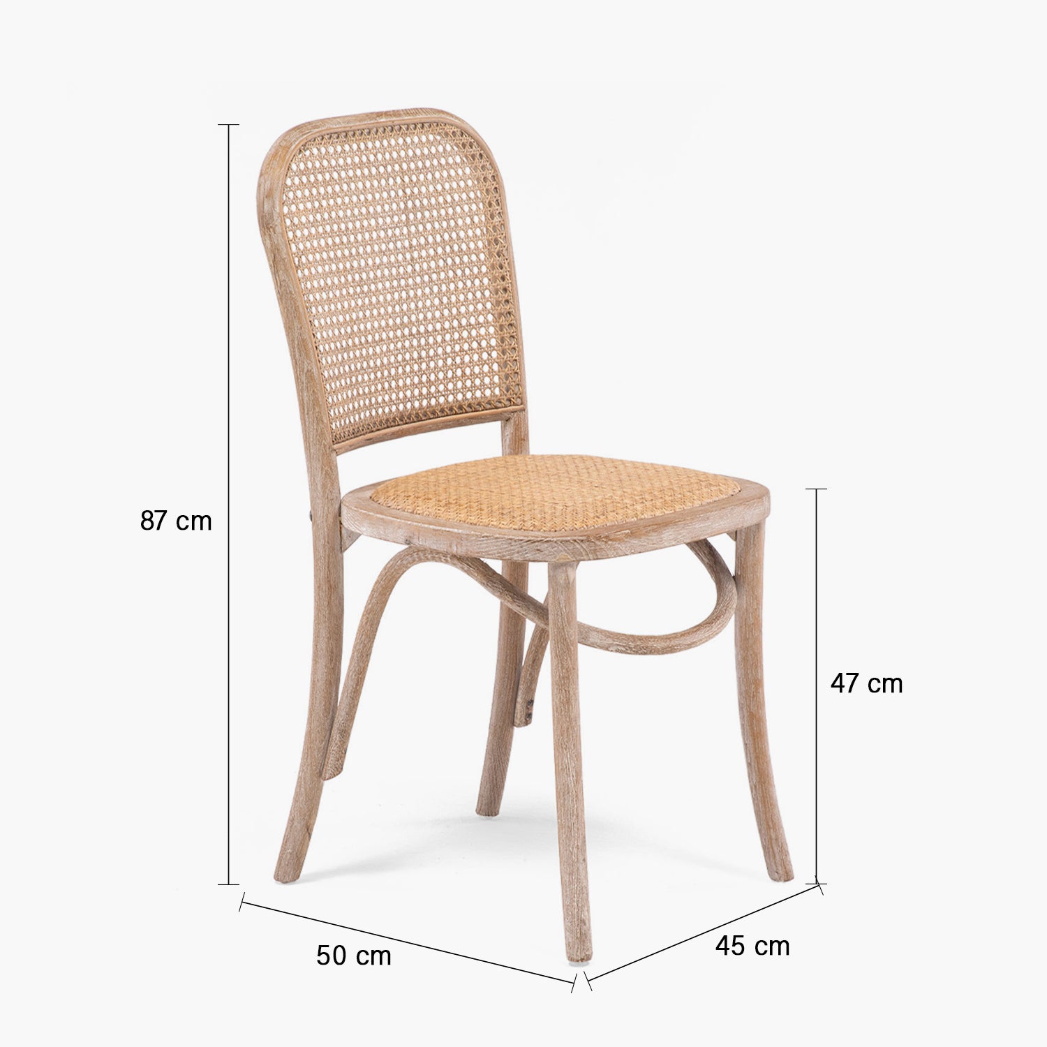 Silla Dalia Rattan Olmo Envejecido