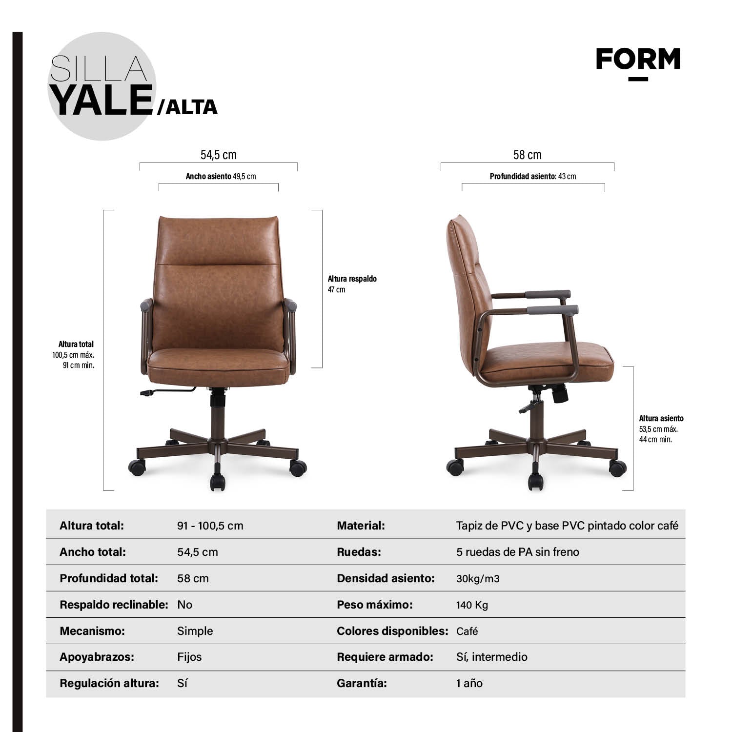Silla Home Office Yale Media Café